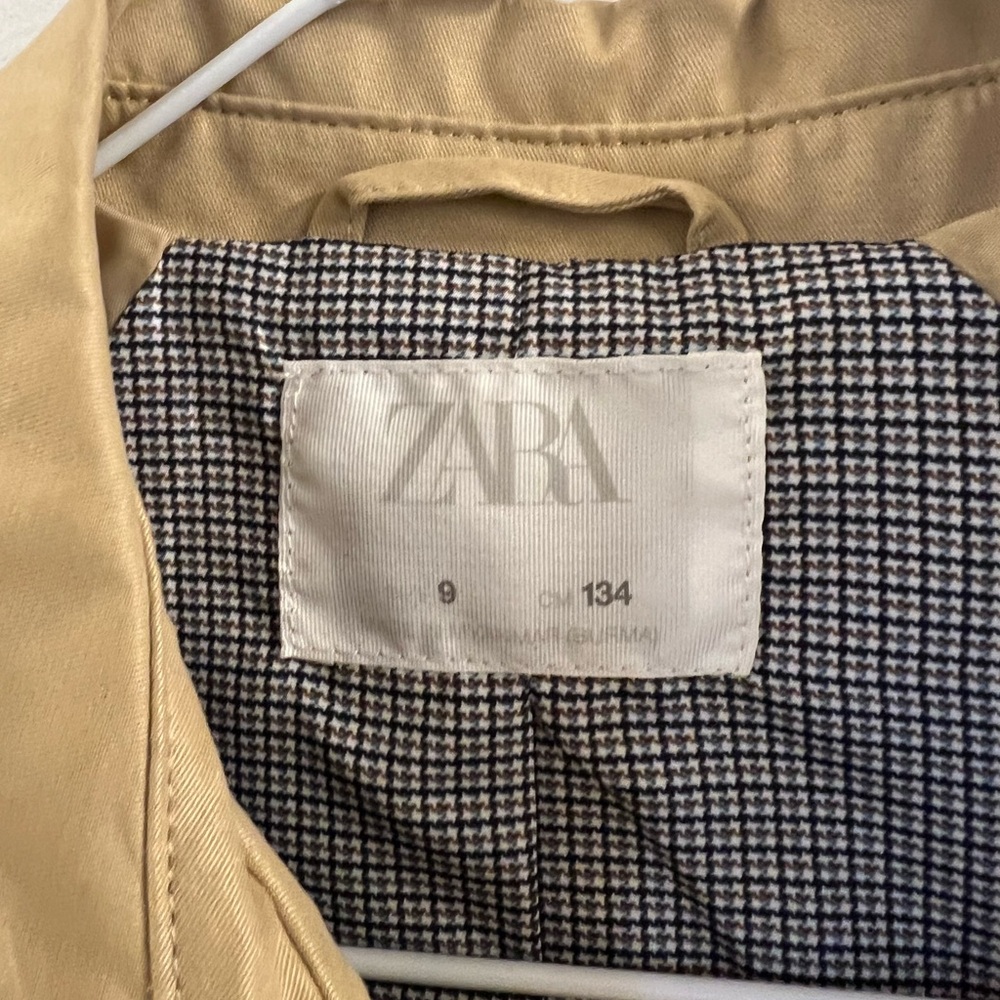 Zara Kids Unisex Belted Trench Coat - Picture 10 of 14
